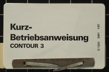 Kurz-Betriebsanweisung passend für Deckel Contour-3 Steuerung