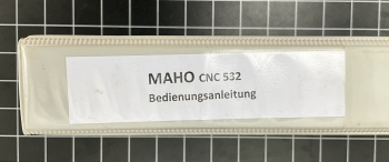 MAHO CNC 532 Bedienungsanleitung