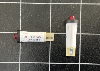 RAFI Signalleuchte mit fest eingebauter LED Rund vorstehend rot 1.69.525.054/0000