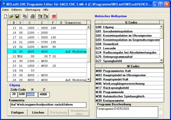 WelEdit PC-Editor for EMCO C5 CNC & F1 CNC
