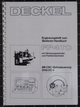 Deckel Ergänzungsheft zum Bedienerhandbuch FP4TC