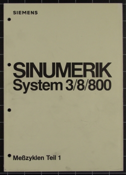 Siemens Sinumerik Systeme 3/8/800 Meßzyklen Teil 1