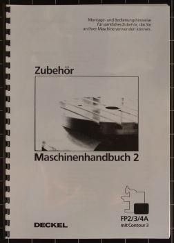 Deckel Contour-3 FP2/3/4A Maschinenhandbuch 2, Zubehör