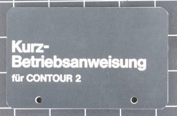 Short-Manual for Deckel Contour-2 CNC-Control