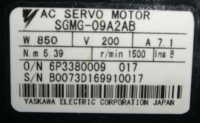Yaskawa SIGMA-1 AC-Servomotor SGMG-09A2AB