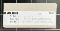 RAFI Lumotast Keylock switch, latching 9.10.118.008/5050
