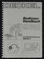 Deckel Bediener-Handbuch für FP6NC, FP7NC mit Dialog-4 Steuerung