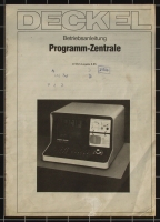 Deckel Program-Center (Programm-Zentrale) User-Manual