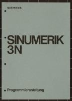Siemens Sinumerik 3N Programmieranleitung