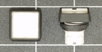 RAFI Rafix 16 Pushbutton, illuminated, flat bezel, bezel transparent (white) 1.30.070.001/1002