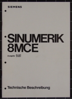 Siemens Sinumerik 3MCE Technische Beschreibung