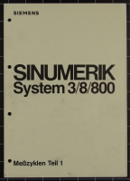 Siemens Sinumerik Systeme 3/8/800 Meßzyklen Teil 1