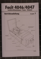 Facit N4000 4046/4047 Lochstreifen Leser & Stanzer Betriebsanleitung