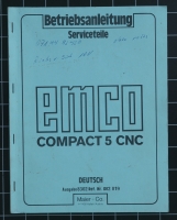 EMCO Compact 5 CNC User-Manual / Service-Parts  Ref. Nr.: DE2019